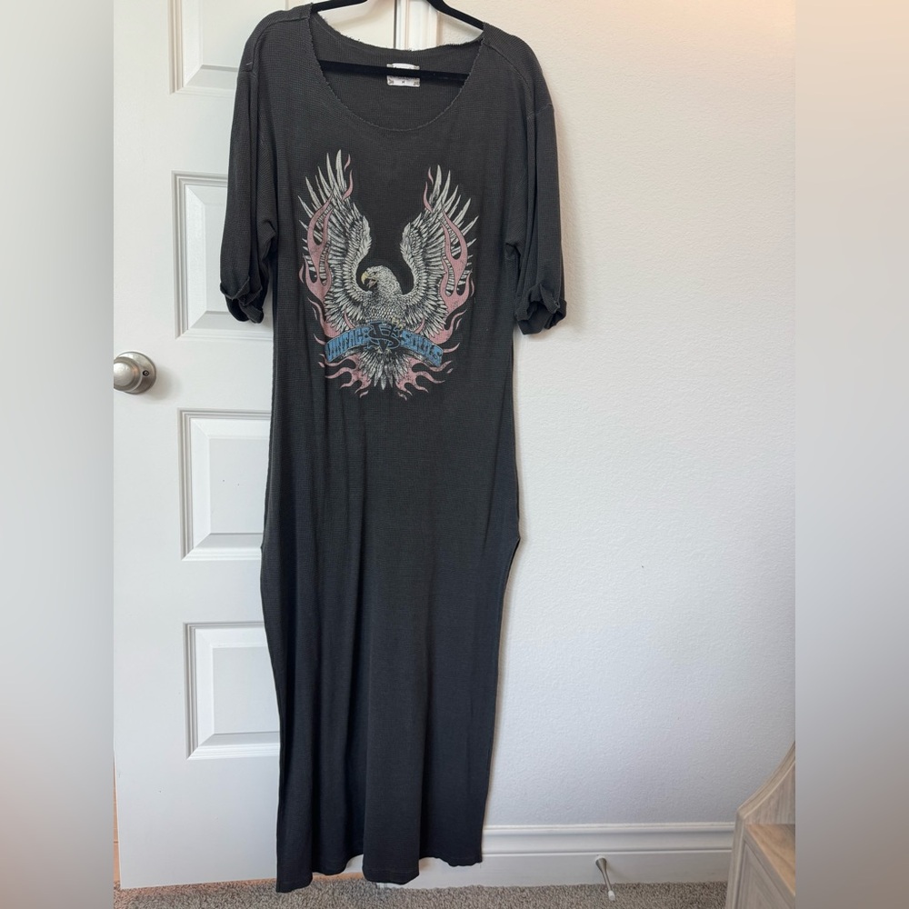 🦅 Free People x Vintage Soul Eagle Maxi Top | Size Medium | NWOT - Picture 4 of 4